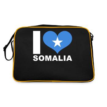 J’aime somalie drapeau du cœur Somalie - Sac Retro - noir/or - Dos