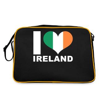 J’aime l’Irlande drapeau du cœur Irlande - Sac Retro - noir/or - Dos