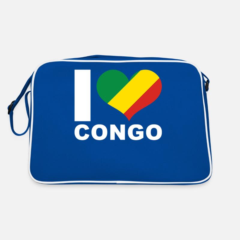 J’aime le drapeau du cœur du Congo Congo Sac Retro