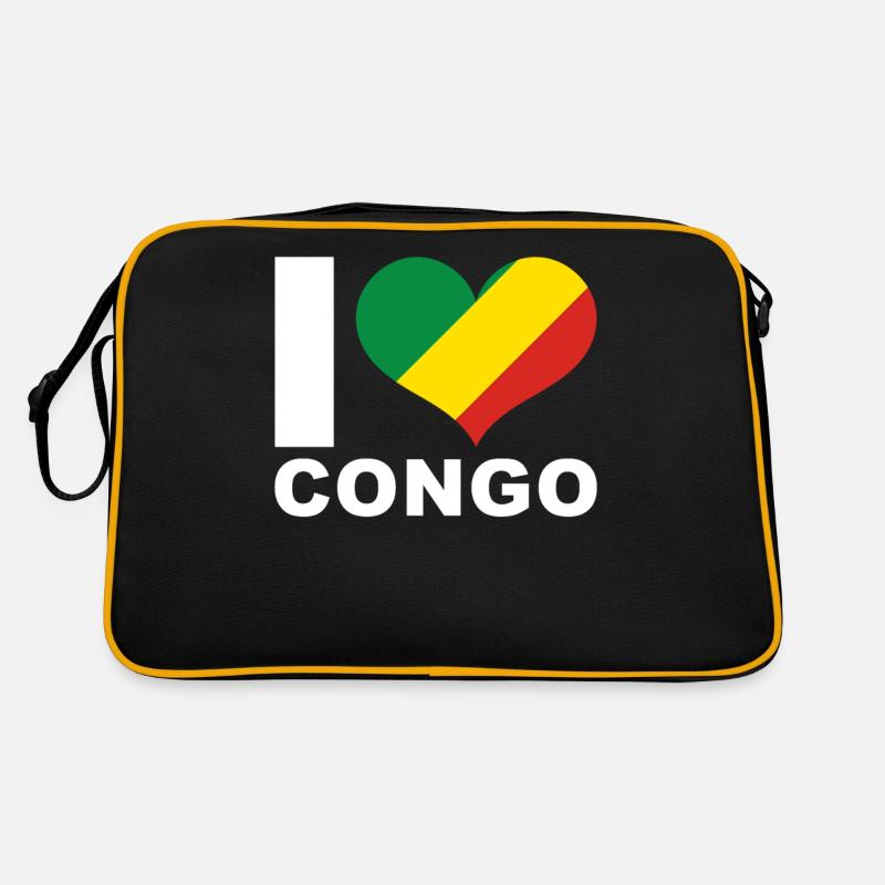J’aime le drapeau du cœur du Congo Congo Sac Retro