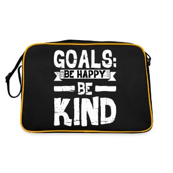 Goals Be Happy, Be Child 9 - Retro Bag - black/gold - Back