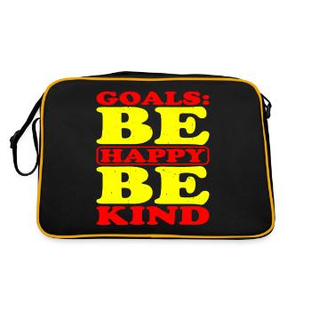 Goals Be Happy, Be Child 8 - Retro Bag - black/gold - Back