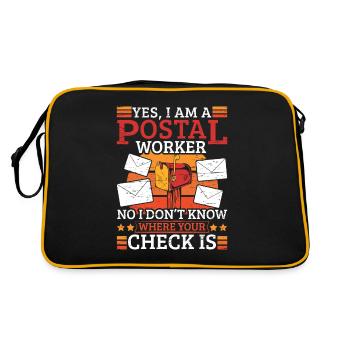 Postman Yes I Am A Postal Worker - Retro Bag - black/gold - Back