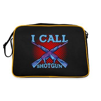 I Call Shotgun 9 - Retro Tasche - Schwarz/Gold - Hinten