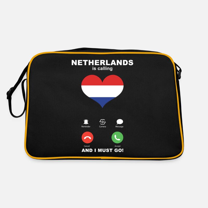 Netherlands is calling Netherlands Heart Souvenir Retro Bag