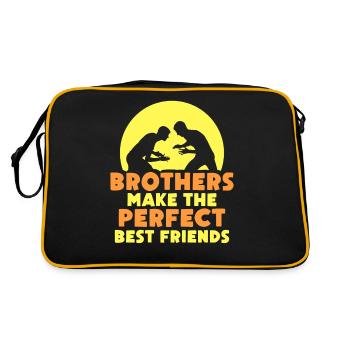 Les frères sont le meilleur ami parfait - Sac Retro - noir/or - Dos