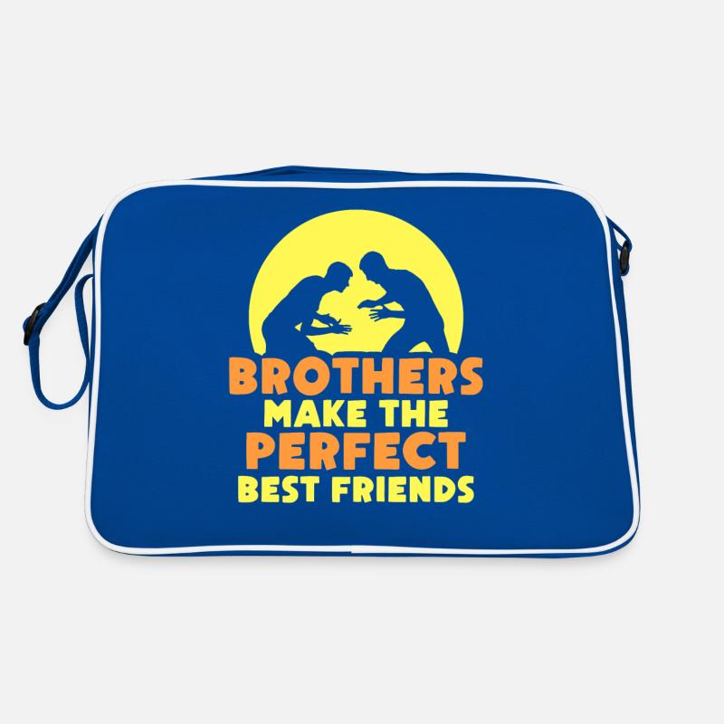 Brüder Sind Die Perfekten Besten Freunde Freund Retro Tasche