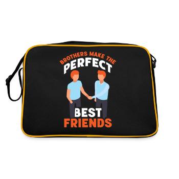 Les frères sont le meilleur ami parfait - Sac Retro - noir/or - Dos