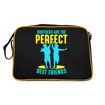 Les frères sont le meilleur ami parfait - Sac Retro - noir/or - Dos