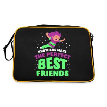 Les frères sont le meilleur ami parfait - Sac Retro - noir/or - Dos
