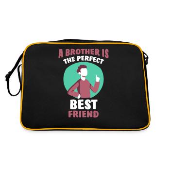 Un frère est le meilleur ami parfait frères - Sac Retro - noir/or - Dos