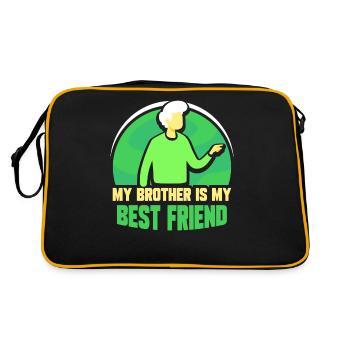 Mon frère est mon meilleur ami frères de l’équipe - Sac Retro - noir/or - Dos