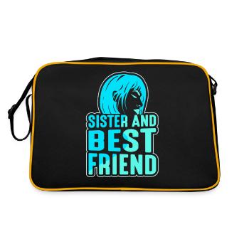 Sœur et meilleur ami de l’équipe Freund Schwester - Sac Retro - noir/or - Dos