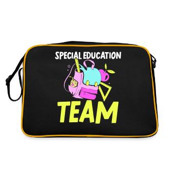 Équipe d’éducation de l’enfance en difficulté Profession d’enseignant en éducation de l’enfance en difficulté - Sac Retro - noir/or - Dos