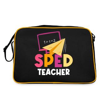 Enseignante en éducation de l’enfance en difficulté Profession de l’éducation de l’enfance en difficulté - Sac Retro - noir/or - Dos