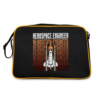 Aerospace Engineer Rocket Science Space Retro - Retro Tasche - Schwarz/Gold - Hinten