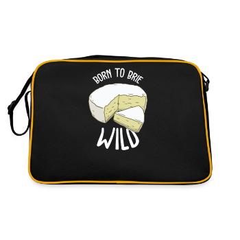 Brie Cheese Gouda Fondue Raclette Cheddar Suisse - Sac Retro - noir/or - Dos