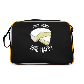 Brie Cheese Gouda Fondue Raclette Cheddar Suisse - Sac Retro - noir/or - Dos