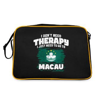 Macau - Retro Tasche - Schwarz/Gold - Hinten