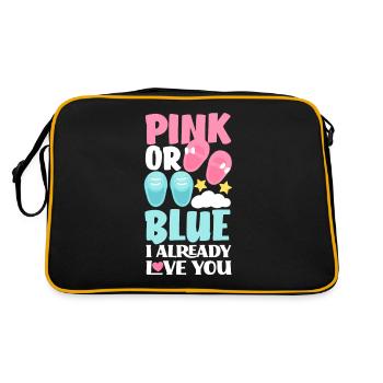 Le genre rose ou bleu révèle la fête de bébé - Sac Retro - noir/or - Dos