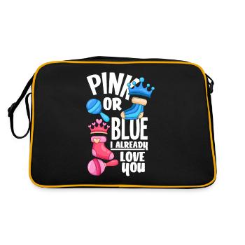 Le genre rose ou bleu révèle la fête de bébé - Sac Retro - noir/or - Dos