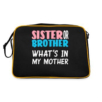 Fête de révélation de genre de sœur ou de frère - Sac Retro - noir/or - Dos