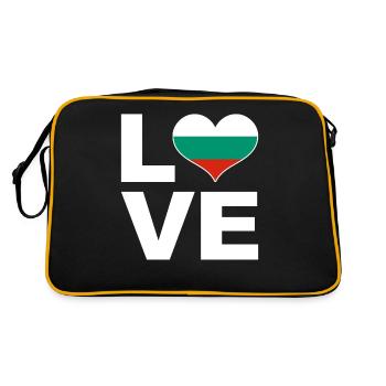 J’aime la Bulgarie drapeau du cœur Bulgarie - Sac Retro - noir/or - Dos