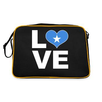 J’aime somalie drapeau du cœur Somalie - Sac Retro - noir/or - Dos