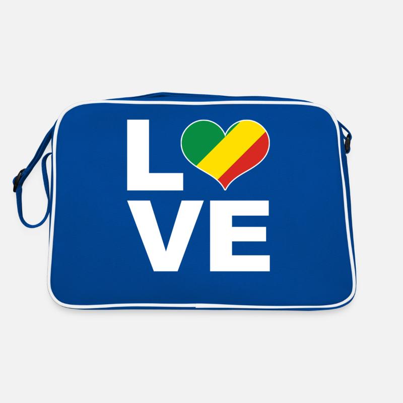 J’aime le drapeau du cœur du Congo Congo Sac Retro
