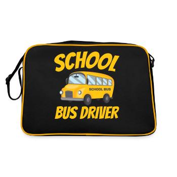 Chauffeur d’autobus scolaire Autocar De voyage - Sac Retro - noir/or - Dos