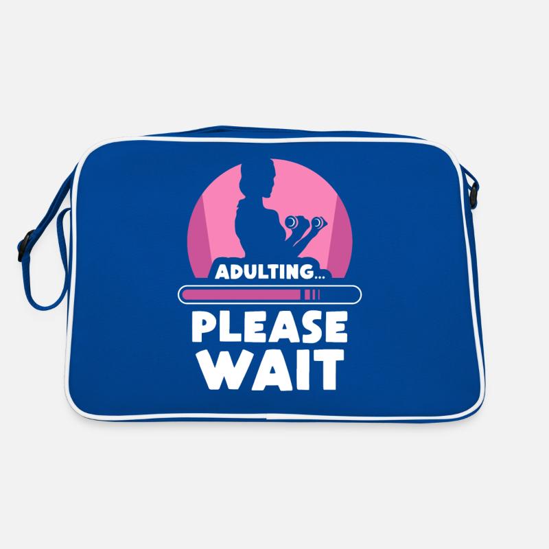 Erwachsen Werden Bitte Warten Mädchen Geburtstag Retro Tasche