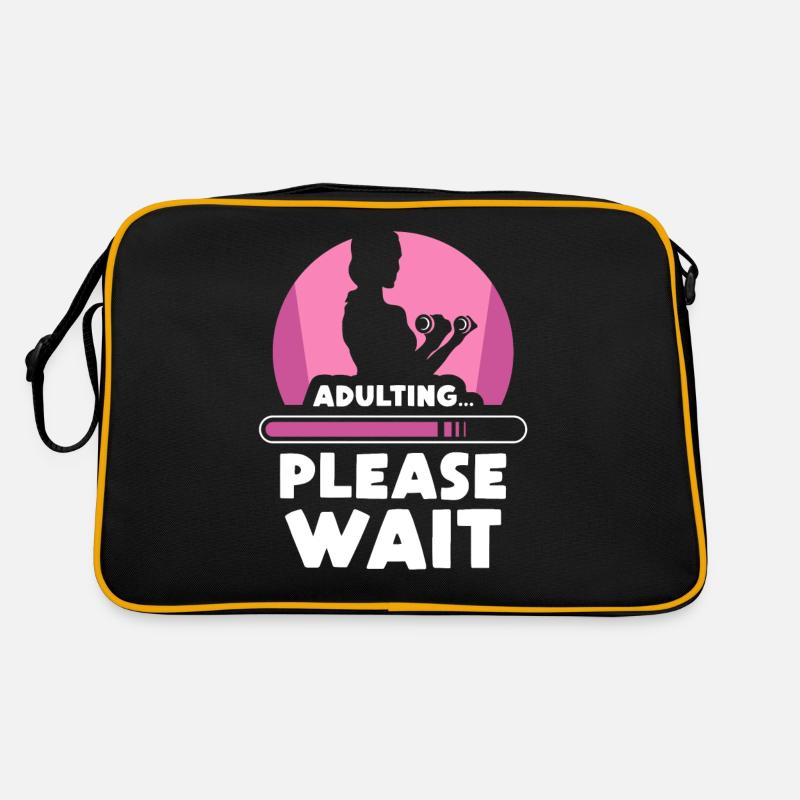 Erwachsen Werden Bitte Warten Mädchen Geburtstag Retro Tasche