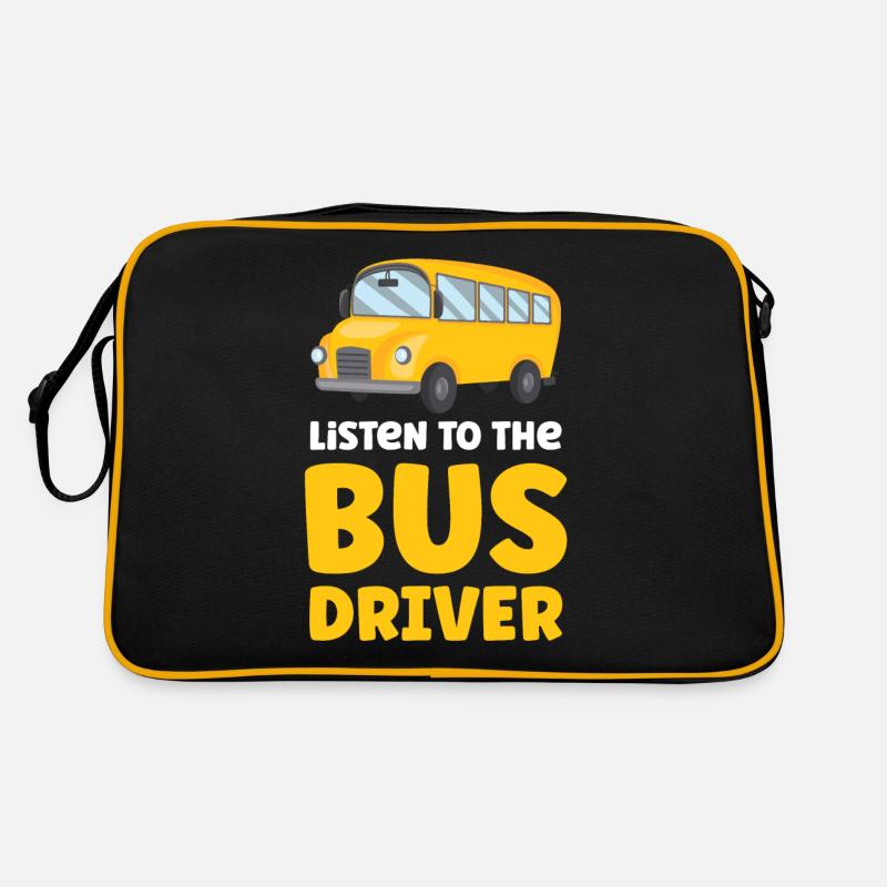 Höre Auf Den Busfahrer Reisebus Busfahren Retro Tasche