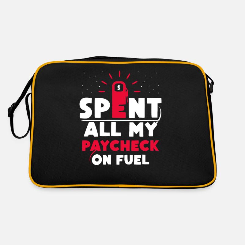 Whole paycheck Spent on fuel Retro Bag