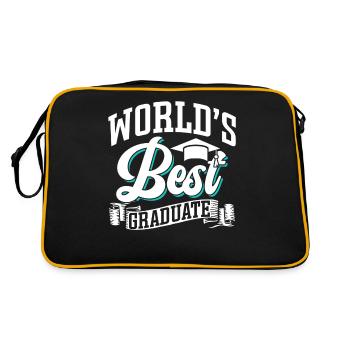 World's Best Graduate Graduation Party Graduates - Retro Bag - black/gold - Back