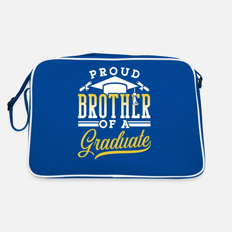 Stolzer Bruder Eines Absolventen Absolvent Retro Tasche