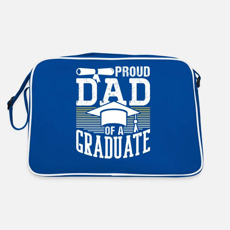 Stolzer Vater Eines Absolventen Abschluss Retro Tasche
