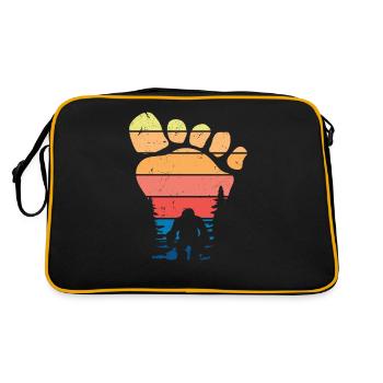 Bigfoot Footprint Cadeau Bigfoot Hunter - Sac Retro - noir/or - Dos