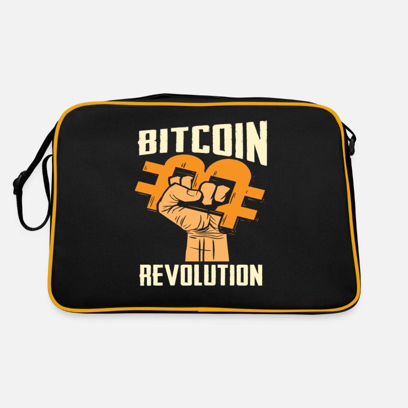 Bitcoin Revolution - Retro Tasche - Schwarz/Gold