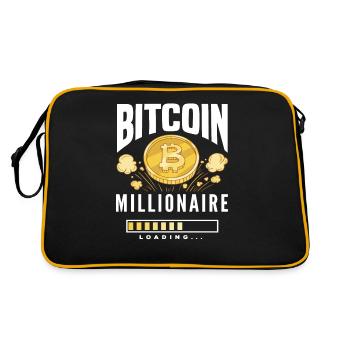 Bitcoin Millionaire Cadeau - Sac Retro - noir/or - Dos