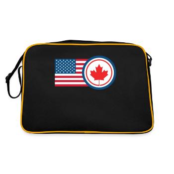 Origine du drapeau des États-Unis du Canada - Sac Retro - noir/or - Dos