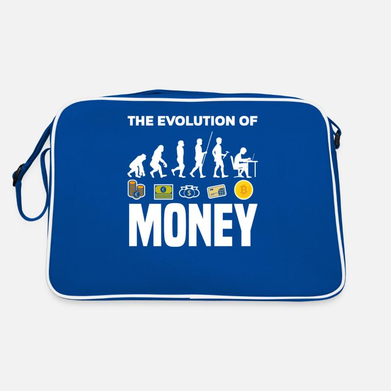Bitcoin Geld Evolution Retro Tasche