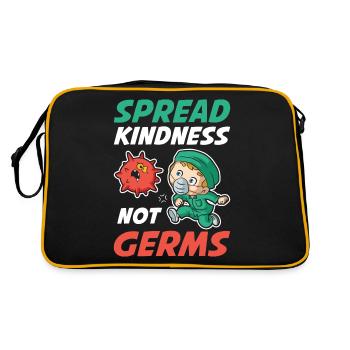 Spread Kindness Krankenschwester Geschenk - Retro Tasche - Schwarz/Gold - Hinten