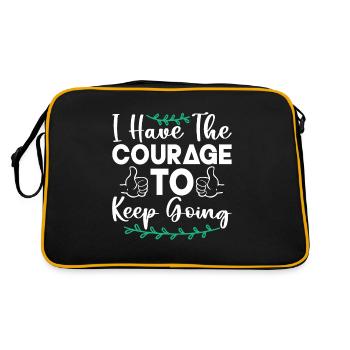 Café en santé mentale que j’ai le courage de garder - Sac Retro - noir/or - Dos