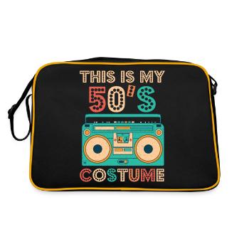 This Is My 50s Costume Shirt 1950s Retro Vintage - Retro Tasche - Schwarz/Gold - Hinten