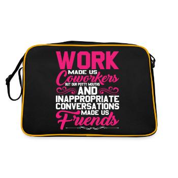 Our Inappropriate Conversations Made Us Friends 5 - Retro Bag - black/gold - Back