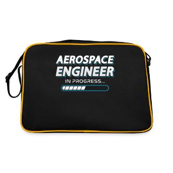 Aerospace Engineer In Progress Engineering Space - Retro Tasche - Schwarz/Gold - Hinten