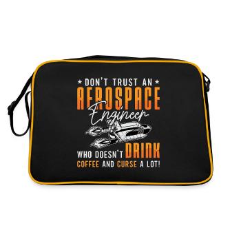 Aerospace Engineer Don't Trust Engineering Space - Retro Tasche - Schwarz/Gold - Hinten