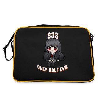 333 Only Half Evil I Anime Girl - Retro Bag - black/gold - Back