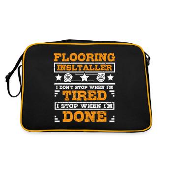 Installateur de revêtements de sol que j’arrête quand j’ai terminé - Sac Retro - noir/or - Dos